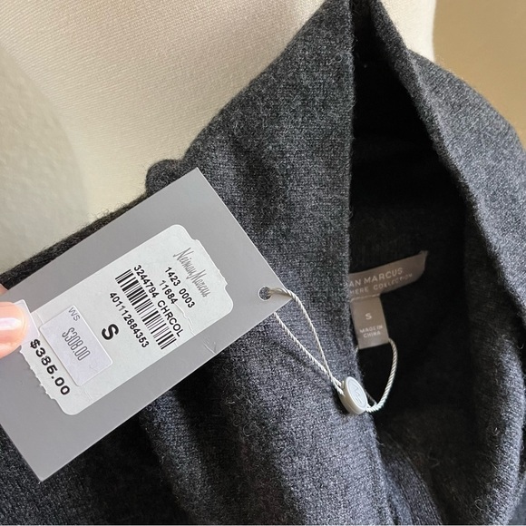 NWT Neiman Marcus Cashmere Collection Embroidered Stripe Zip Jacket Cardigan S - Picture 8 of 8